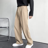 Autumn New Straight Suit Pants Loose Casual Men's High Street Wide Leg Korean Fashion Male Trousers