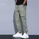 Eoior Pant Men Casual Jogger Cotton Student Pants Korean Harem Spring Summer Hip Slim Sweatpants Waist Elastic Trousers Hop Cargo Thin