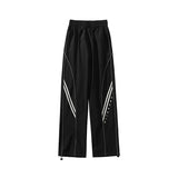 Eoior  Korean Style Men Casual Pants Harajuku Tech Pants Lightweight Quick-drying Straight Leg Joggers Trousers Elastic Waist Sweatpant