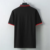 Eoior  Summer Polo Shirt Men Plus Size 10XL 11XL Polo Shirts Solid Color Tops Male Big Size 10XL Polo Black