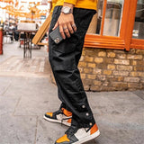 Eoior Men Street Apparel Cargo Brand Pants Hip Hop Sweatpants Fashion Pants Gyms Casual Jogging Pants Men's Fastener Pants