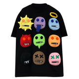 Eoior  -  Muti Pockets Patchwork T-shirt Men Women Funny Short Sleeve Summer Shirt Halloween Trick Or Treat TikTok Hot Clothes