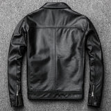 Eoior Free Shipping.7XL Genuine Leather jacket.Winter casual black Men cowhide clothes.quality plus size leather coat.натуральная кожа