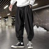 Eoior  Casual Pants Deep Crotch Men Bloomers Solid Color Simple Spring Autumn Thin Style Hip Hop Trousers Streetwear