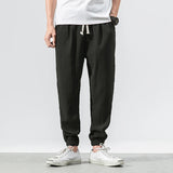 Eoior Cotton Linen Casual Harem Pants Men Joggers Man Summer Trousers Male Chinese Style Baggy Pants  Harajuku Clothe