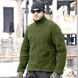 Eoior  Men's Outdoor Winter Fleece Jacket Tactical Windproof Fashion Trend Sports Coats Casual Camping Warm Male Soft Outwear Jackets