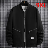 Eoior  New Spring Jackets Men Baseball Jacket Fashion Casual Coat Jacket Plus Size 6XL 8XL Outdoor Outerwear Solid Color