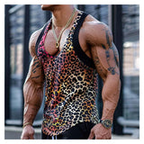 Street Sports Personality Vest Men's Sleeveless T-shirt Loose Casual Sleeveless Tee Sport Mesh Men's Vest Sexy Hollow Men's Vest