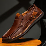 Men's Leather Shoes Casual Comfort Slip-on Loafer Soft Penny Loafers for Men Lightweight Driving Boat Shoes