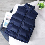 Eoior  White Vest Jacket Men Slim Fit Stand Collar Sleeveless Puffer Jackets Spring Autumn Casual Waistcoat Men Warm Coat Trends