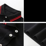 Eoior  Summer Polo Shirt Men Plus Size 10XL 11XL Polo Shirts Solid Color Tops Male Big Size 10XL Polo Black