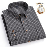 Eoior New in shirt pure cotton long-sleeve shirts for men slim fit casual shirt oversize elegant plain shirt soft office plaid clothes