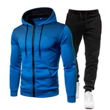 Eoior  Spotted Sweatshirt Suit Men Fashion Suits Male Set of Two Pieces for Men Hooded Zip-up Men's Sets Man Clothes Pant