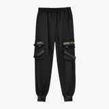 Eoior  2024 Spring New Men's Fashion Drawstring Pants Ins Multi-Pocket Casual Loose Work Pants Hip-Hop High Street Sweatpants Pants