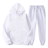 Eoior   Autumn And Winter Fashion Brand Men Tracksuit New Men's Hoodies + Sweatpants Two Piece Suit Hooded Casual Sets Male Clothes