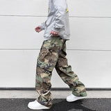 Y2k Knee Detachable Multi-pockets Camouflage Cargo Pants Mens Streetwear Patchwork Baggy Overall Ropa Hombre Oversized Trousers