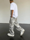 Men's Cargo Pants Camo Camouflage Male Trousers Straight Multi Pocket Multipockets Hip Hop Street Designer With Trend Popular