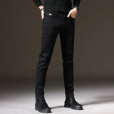 Eoior 2024 Spring and Autumn New Fashion Trend Black Small Legs Men's Casual Slim Comfortable Stretch High Quality Denim Pants 28-38