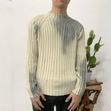 High Street Paint Knitted Sweater Graffiti Old Slim Fit Knits Lazy Style Clothing Ins New Fsahion Pullovers