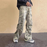 Y2K Fashion Side Pockets Camouflage Baggy Cargo Jeans Pants Men Clothing Wide Leg Women Cotton Long Trousers Pantaloni Uomo