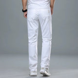 Eoior For Four Seasons White Men Jeans Fashion Casual Classic Style Slim Comfortable Denim Trousers Male Brand Advanced Stretch Pants