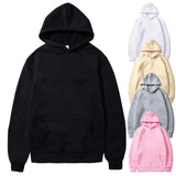 Eoior  Men's Casual Hoodie Women's Solid Color Fleece Hoodies Spring Autumn Oversized Pullovers Black multiple colour warm Sweatshirts