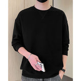 Eoior  New Autumn/Winter Fashion Brand Lamb Fleece Round Neck Thickened Loose Versatile and Handsome Men's Long Sleeve Casual Sweater