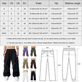 Eoior  Cargo Parachute Pants Men Harajuku Oversized Streetwear Y2k Hip Hop Wide Leg Joggers Baggy Techwear Climbing Training Pants