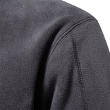 Eoior AIOPESON Brand Quality Thicken Warm Fleece Jacket for Men Zipper Neck Pullover Men's Sweatshirt Soft Shell Mens Jacket