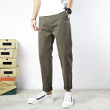 Eoior Casual Pants Trousers For Men  Spring Summer Men's Brand Clothing Fashion All-match 4 Colors Men's Slim Fit Cargo Pants Man