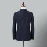 Men's British Business Casual Elegant Fashion Advanced Simple Wedding Slim Suit Two Pieces