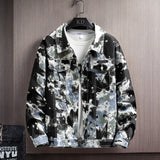 Eoior  Korean version youth men's camouflage denim jacket spring new loose top men's jacket