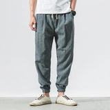 Eoior Cotton Linen Casual Harem Pants Men Joggers Man Summer Trousers Male Chinese Style Baggy Pants  Harajuku Clothe