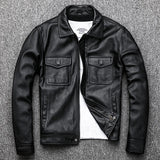 Eoior Free Shipping.7XL Genuine Leather jacket.Winter casual black Men cowhide clothes.quality plus size leather coat.натуральная кожа