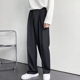 Autumn New Straight Suit Pants Loose Casual Men's High Street Wide Leg Korean Fashion Male Trousers