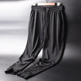 Eoior plus size 10XL 140KG summer men Breathable ice silk pants quick dry gym pants Mesh hole pants sports high elasticity pants