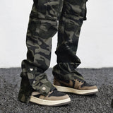 Camouflage Cargo Pants Loose Casual Multi-pocket Baggy Elastic Waist Wide-leg summer High Street jogger Hiking fatigue trousers