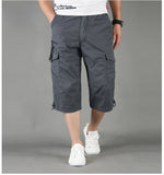 Eoior  Summer New Fashion Men's Overalls Men's Loose Casual Straight Leg Pants Cropped Pants