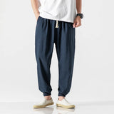 Eoior Cotton Linen Casual Harem Pants Men Joggers Man Summer Trousers Male Chinese Style Baggy Pants  Harajuku Clothe