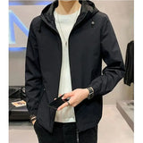 Eoior  Fashion Hooded Spliced Pockets Zipper All-match Coats Men's Clothing  Autumn New Oversized Casual Tops Loose Korean Jackets