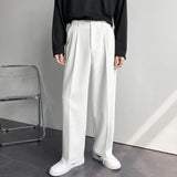 Autumn New Straight Suit Pants Loose Casual Men's High Street Wide Leg Korean Fashion Male Trousers