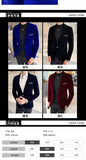 Eoior  Men Wedding Groom Singer Costume Slim Blazer Formal Wear Dress Burgundy Velvet Blazers for Men Fashion Casual Suits Jackets 5XL