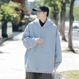 Eoior  Fall Men Solid Color Hoodie Oversized Harajuku Hoooded Sweatshirts Autumn Fashion Men's Pullovers Casual Hip Hop Streetwear