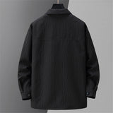 Eoior 11XL 10XL Plus Size Jacket Men Solid Color Coats Jackets Spring Autumn Button Jacket Male Big Size Outerwear Black