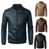 Eoior Leather Jackets Men Autumn Fashion Coats Male Overcoat Spring Classic  Casual Men's Jackets Windproof Hombre Solid Outdoors