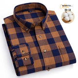 Eoior New in shirt pure cotton long-sleeve shirts for men slim fit casual shirt oversize elegant plain shirt soft office plaid clothes