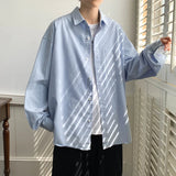 Men's Long Sleeve Summer Casual Shirts Single Pocket Comfortable Standard-fit Button-down Solid Color Cotton Shirt B81