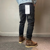 Eoior  Autumn And Winter New American Retro Heavy Stretch Slim Jeans Men's Fashion Brand To Do old Washed Casual Pants