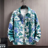 Eoior  Korean version youth men's camouflage denim jacket spring new loose top men's jacket