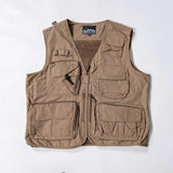 Eoior Work clothes with multiple pockets, mesh photography director, journalist, media vest for men and women